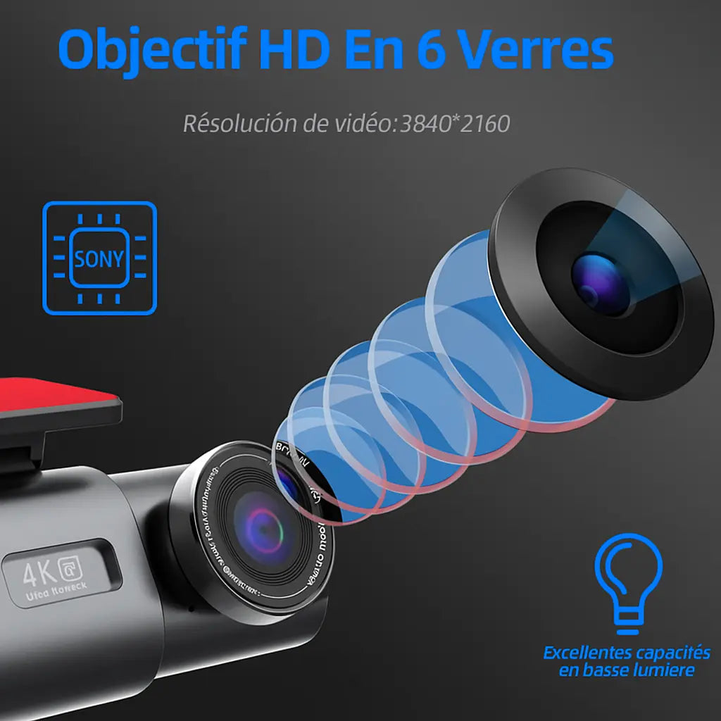 Dashcam Trajecta — Caméra embarquée 4K avec Wi - Fi et GPS - Trajecta