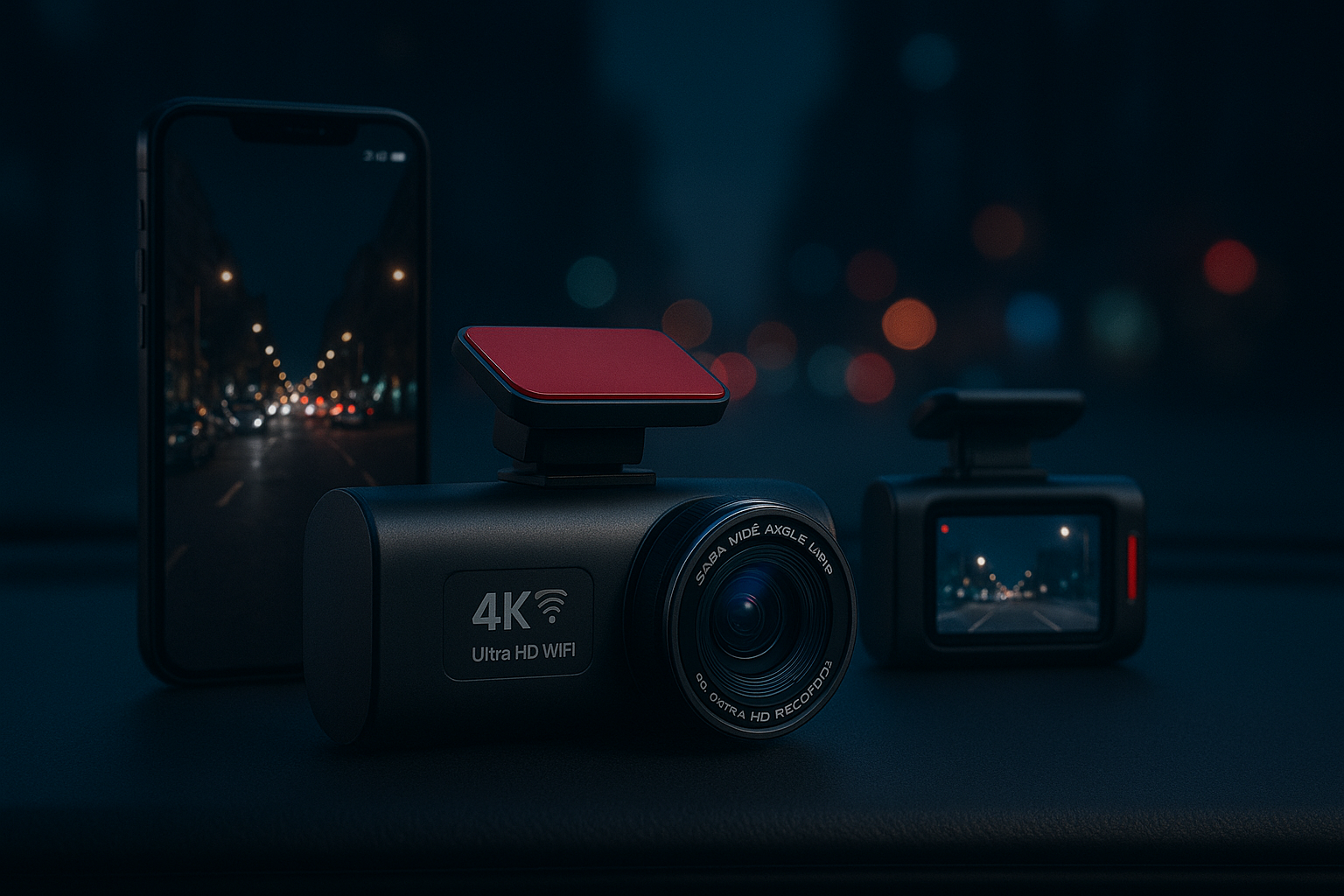 Dashcam Trajecta — Caméra embarquée 4K avec Wi-Fi et GPS